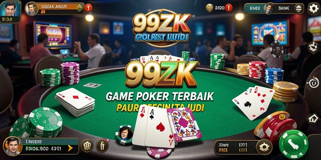 Screenshot menunjukkan pemain bersaing dalam permainan poker yang seru.