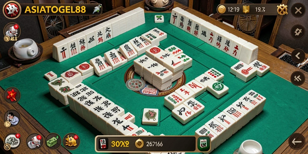 Tampilan gameplay menegangkan ASIATOGEL88 dengan Mahjong yang seru.