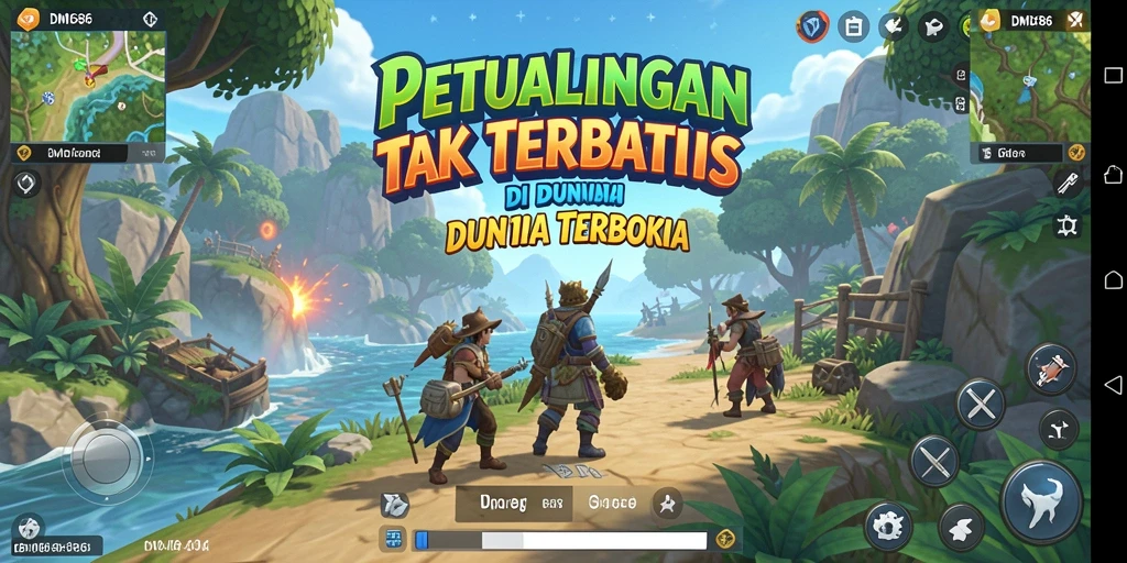 Screenshot DMD686 menampilkan aksi eksplorasi dalam dunia terbuka yang menakjubkan.