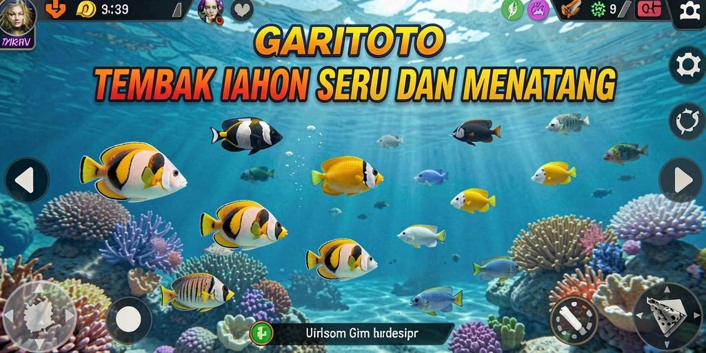 Tampilan gameplay seru di GARITOTO saat menangkap ikan.