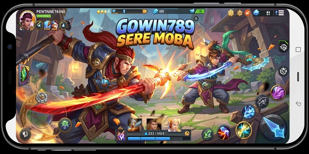 Tangkapan layar GOWIN789 menampilkan aksi seru dan strategi gameplay MOBA.