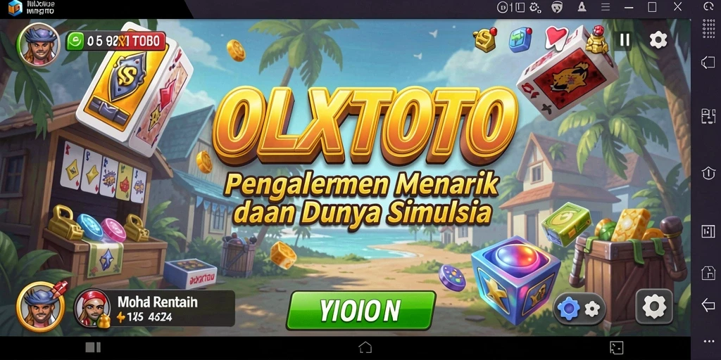 Screenshot gameplay OLXTOTO menampilkan interaksi karakter yang dinamis.