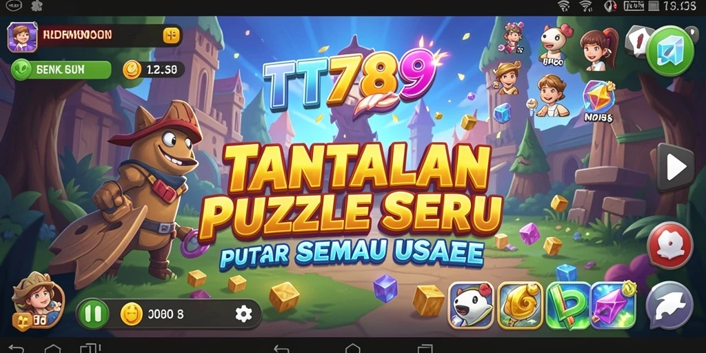Screenshot menunjukkan gameplay menarik dari TT789 di level puzzle yang menantang.