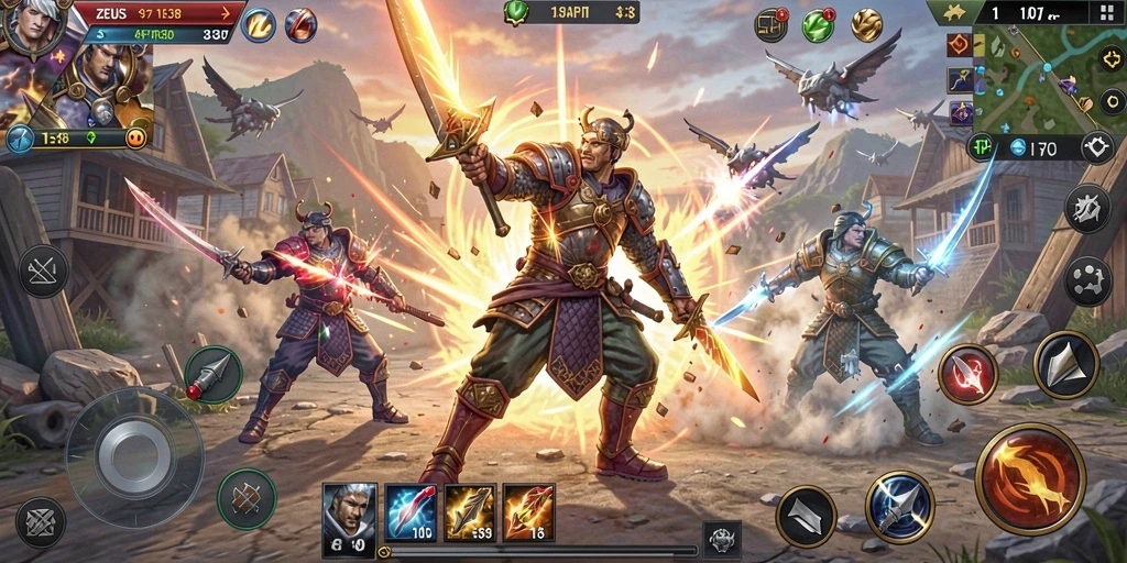 Tampilan pertempuran epik dalam ZEUS138 dengan strategi mendalam.